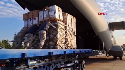 İlk uçak yardım malzemeleriyle Mısır'a hareket etti