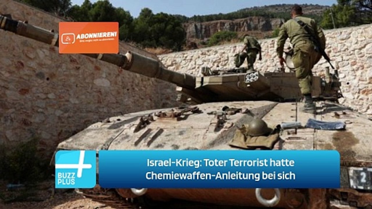 Israel-Krieg: Toter Terrorist hatte Chemiewaffen-Anleitung bei sich