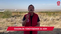 Özgürlük Yürüyüşü'nde 23'üncü gün: TİP lideri Erkan Baş 12 yıl önce Van depreminde hayatını kaybeden yurttaşları andı