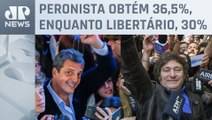 Sergio Massa e Javier Milei disputarão 2º turno na Argentina em 19 de novembro