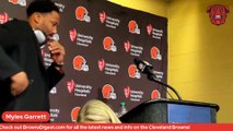 Myles Garrett Press Conference after the Browns beat the Colts 39-38 in Week 7