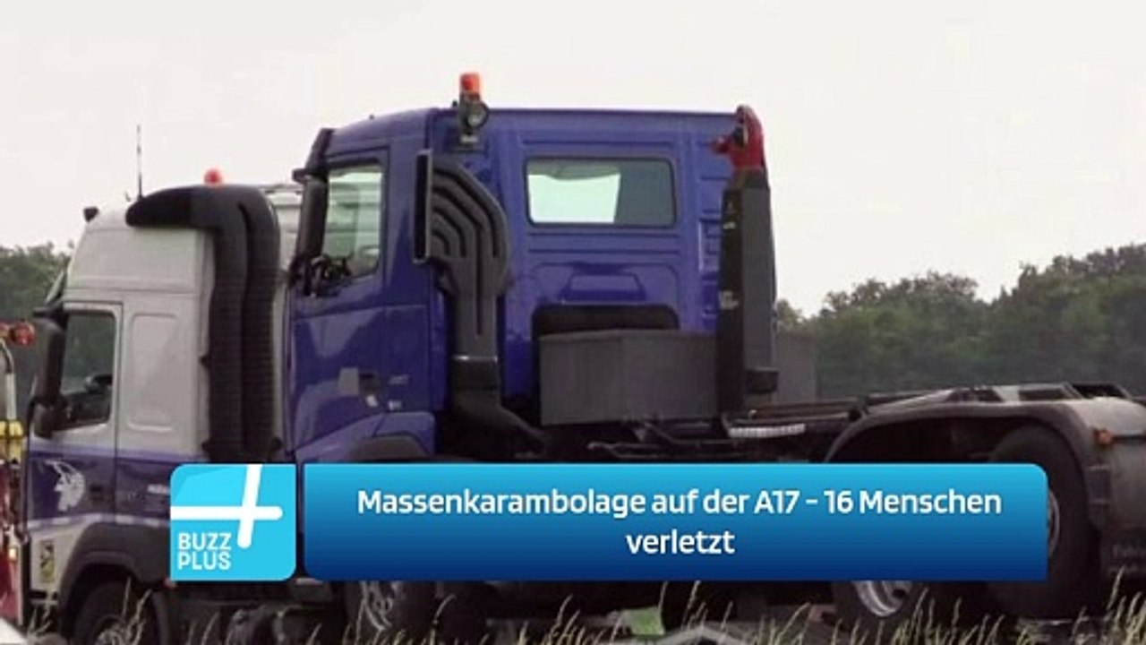 Massenkarambolage auf der A17 - 16 Menschen verletzt