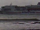Brittany Ferries Pont Aven leaving Cork Harbour (Roches Pt)