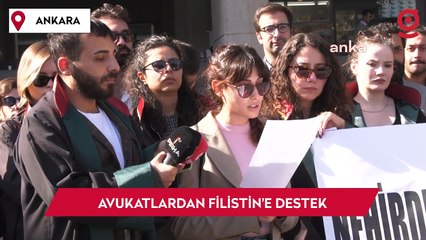 Ankara'da avukatlardan Filistin'e destek: Herkesi İsrail'e uygulanan pervasız cezasızlığa karşı çıkmaya çağırıyoruz
