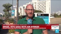 Israel strikes Gaza as Hamas fires rockets towards Ashkelon