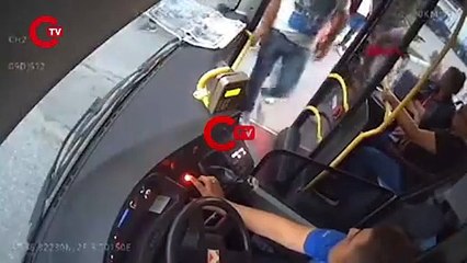 Otobüs şoförüne saldırı Defalarca yumrukladı!