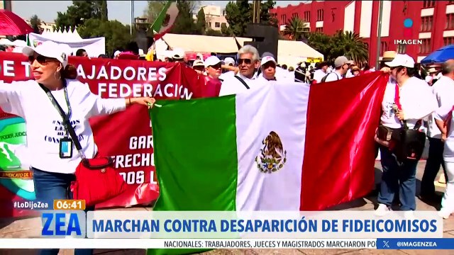 Trabajadores, jueces, magistrados y un ministro marcharon contra la desaparición de los fideicomisos