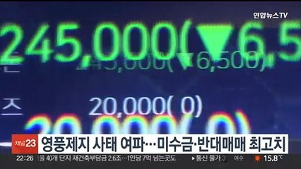 영풍제지 사태 여파…미수금·반대매매 최고치
