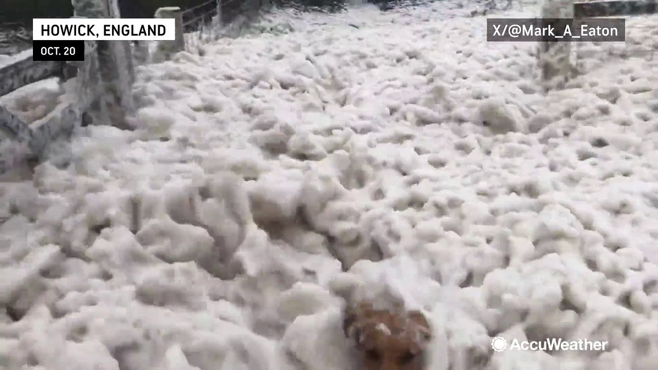 Coastal storm provides unexpected foam party