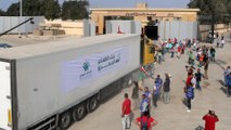 Convoy de ayuda humanitaria ingresó a Gaza desde Egipto en medio del recrudecimiento del conflicto entre Israel y Hamás
