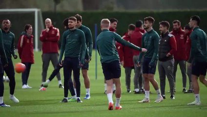 Arsenal train ahead of huge UCL clash with Sevilla