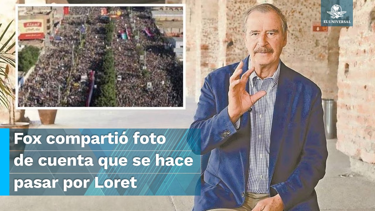 Vicente Fox comparte fake; confunde protestas pro-palestina con marcha del Poder Judicial