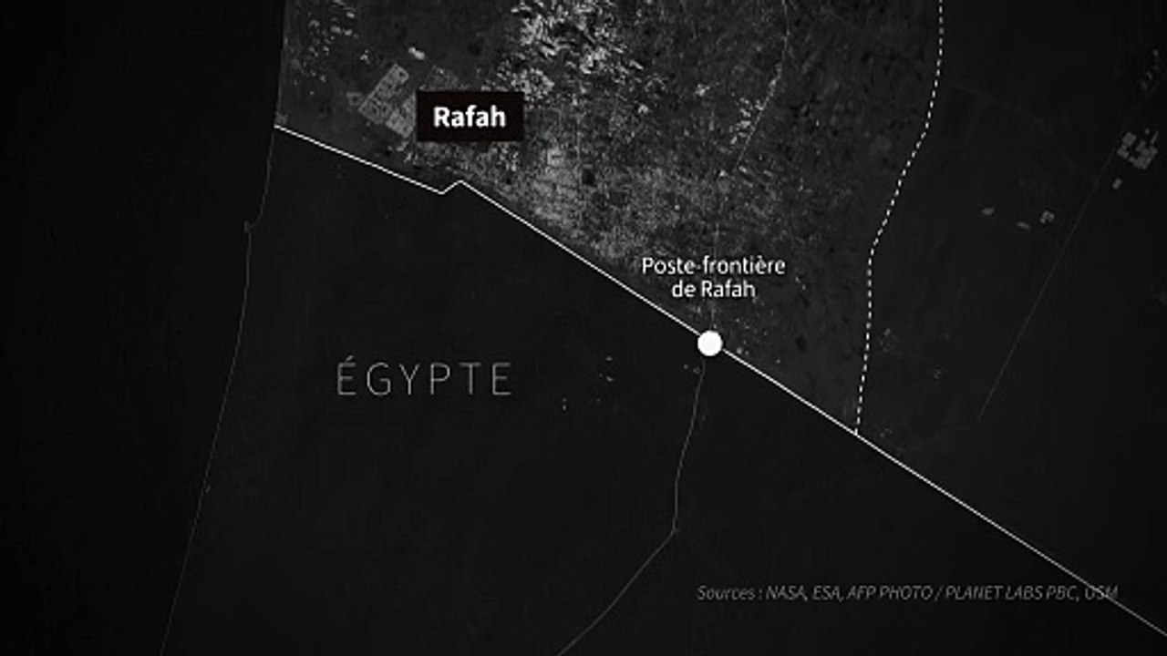Carte animée de la bande de Gaza
