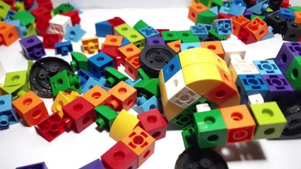 ASMR - DIY Construction Vehicle : Roller Truck with mathlink cubes || Genius kids - STEM Learning