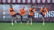 Galatasaray training ahead of the Champions League visit of Bayern Munich