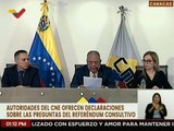 Pdte del CNE Elvis Amoroso anunció preguntas oficiales que se formularán en el referéndum consultivo