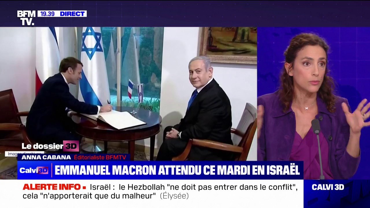 Emmanuel Macron va appeler à la "reprise d'un véritable processus de paix" pour la création d'un État palestinien, impliquant "l'arrêt de la colonisation", lors de sa visite en Israël