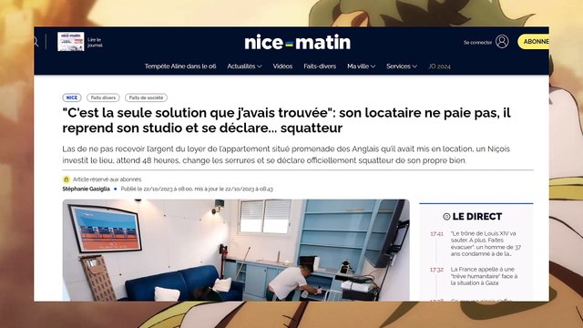 Il squatte son propre appartement pour virer son locataire qui ne paye plus