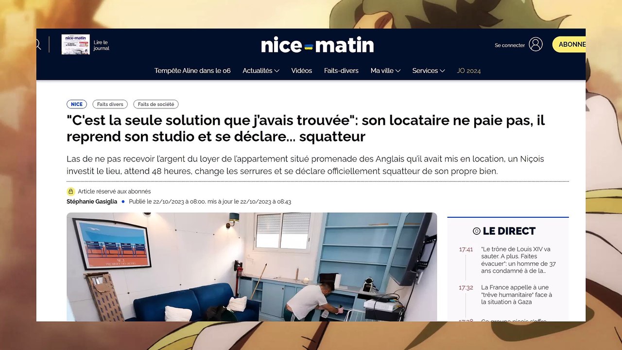 Il squatte son propre appartement pour virer son locataire qui ne paye plus