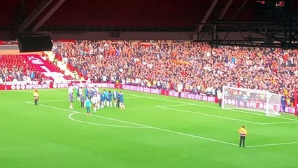 Chiedozie Ogbene applauds the Luton fans