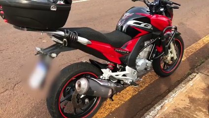 Motociclista fica ferido em acidente  na Rua Terra Roxa