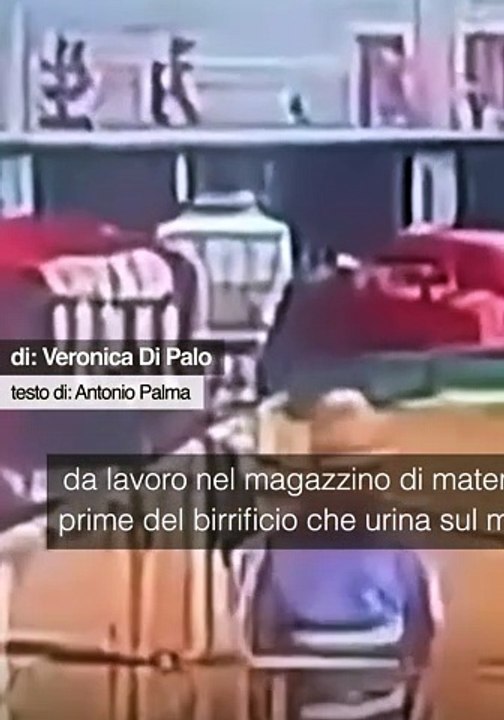 Operaio cinese urina nella vasca di raccolta di birra