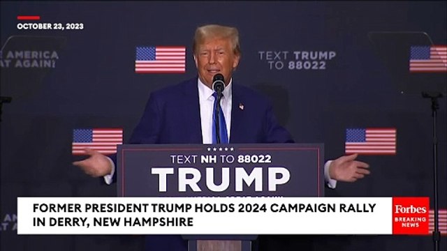 Former President Trump Holds 2024 Presidential Campaign Rally In Derry, New Hampshire