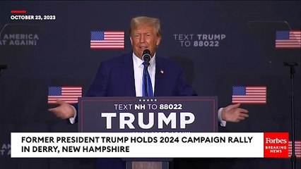 Former President Trump Holds 2024 Presidential Campaign Rally In Derry, New Hampshire