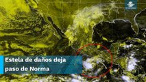 Norma y Otis pegan a México; así se vio desde el espacio el avance de la tormenta tropical