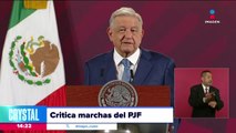 López Obrador critica la marcha del PJF