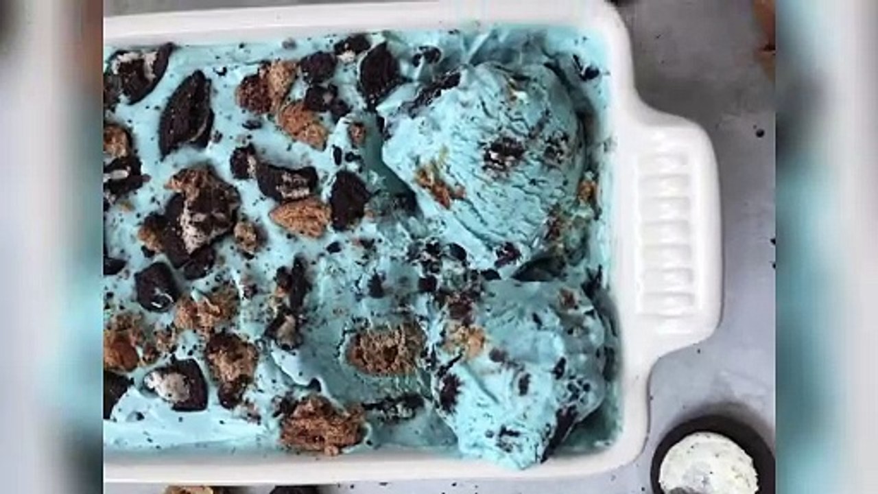 Cookie Ice Cream Homemade #icecream #icecreamchallenge Must Try!