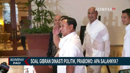 Disinggung Soal Dinasti Politik Usai Deklarasi Gibran Bacawapres, Prabowo: Salahnya Apa?
