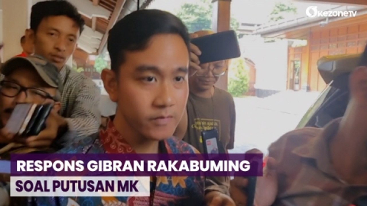MK Tolak Gugatan Usia Maksimal Capres 70 Tahun, Ini Respons Gibran