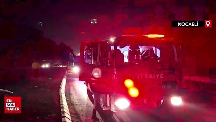 Kocaeli’de şarampole devrilen otomobildeki 2 kişi yaralandı