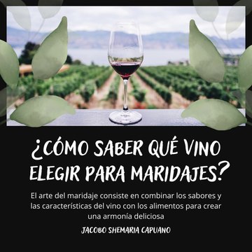 -Jacobo Shemaria Capuano- ¿Cómo saber qué vino elegir para maridajes? (Parte 1) (Creado por @JacoboShemariaCapuano)