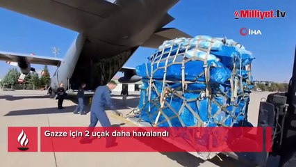 Gazze için 2 uçak daha havalandı