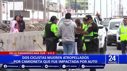 VES: vehículo a alta velocidad arrolla a dos ciclistas en la Panamericana Sur