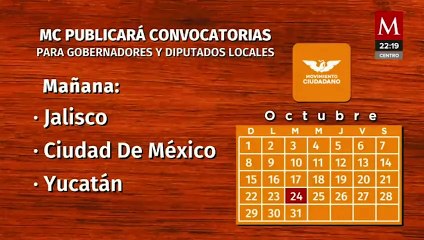 Movimiento Ciudadano anuncia convocatorias para gubernaturas en diversas entidades