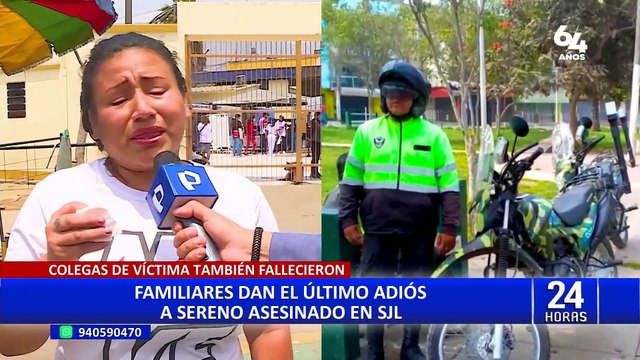 SJL: amigos y familiares despiden a sereno baleado en mototaxi por presuntos sicarios