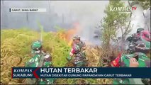 Hutan Disekitar Gunung Papandayan Garut Terbakar