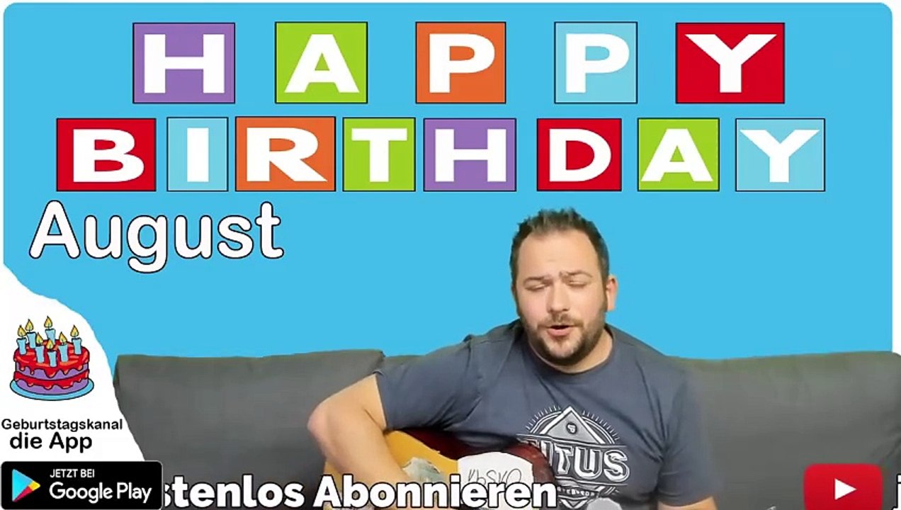Happy Birthday, August! Geburtstagsgrüße an August