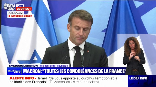 Emmanuel Macron à Benjamin Netanyahu: Je suis venu exprimer au peuple israélien toutes les condoléances de la France