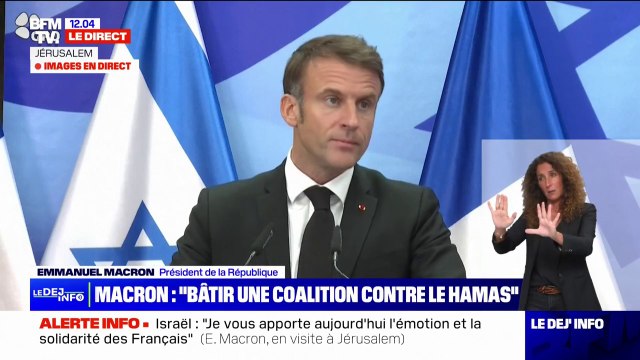 Emmanuel Macron: Nous nous employons avec Israël et d'autres partenaires à obtenir la libération de tous les otages