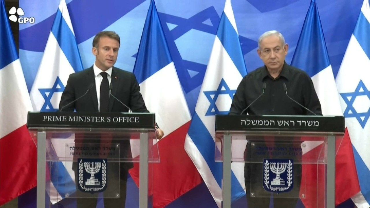 Ce qu’il faut retenir des déclarations d’Emmanuel Macron et Benjamin Netanyahou