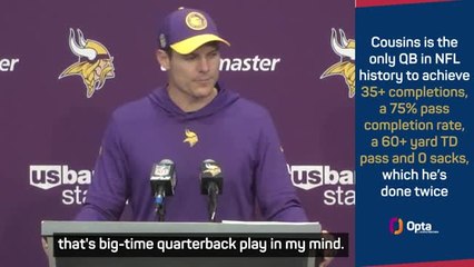 Descargar video: Vikings delighted with 'big-time quarterback' Cousins after win over 49ers