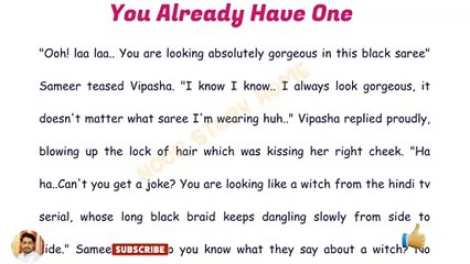 you already have one | Improve English Through Story | Learn English through story | Romance Story | Romantic Novel