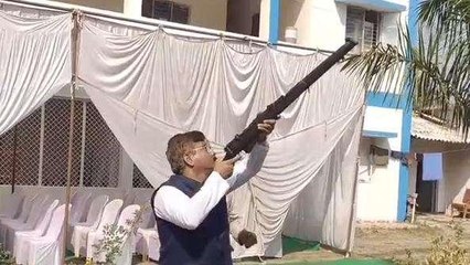 रीवा: शस्त्र पूजन कर ADJP ,DIG ,SP ने किया हर्ष फायर,दी शुभकामनाएं