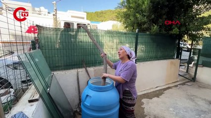 Turizm merkezinin 2 barajı da kurudu Belediye halka su deposu dağıtıyor