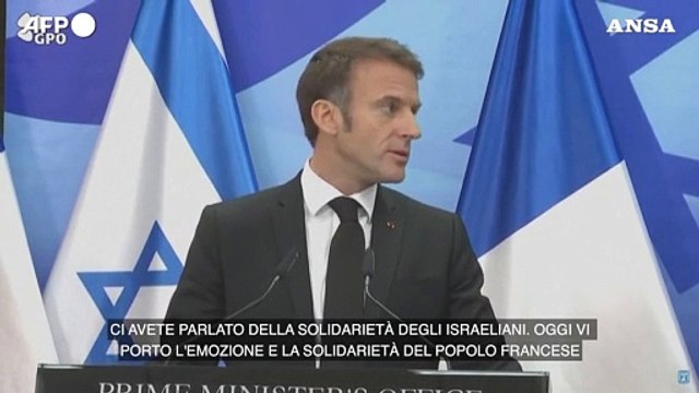 Israele, Macron: La coalizione anti-Isis combatta anche Hamas