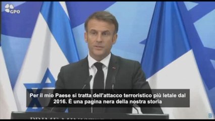 Macron incontra Netanyahu: "Serve una coalizione contro Hamas"